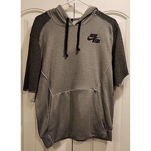 Nike BSBL Dri Fit Hoodie Mens Medium Gray Pullover Baseball MLB Swoosh Logo